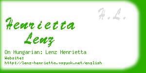 henrietta lenz business card